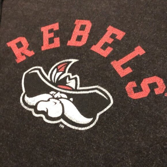 Ole Miss Rebels Sweater Womens Dark Grey Slouch Long Sleeve Sweatshirt Size S - Picture 6 of 8